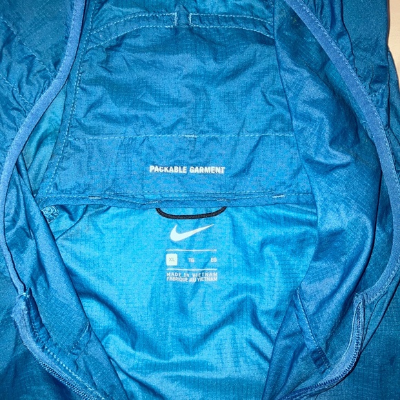 XL Nike Running Blue Quarter Zip Windbreaker - Picture 4 of 6